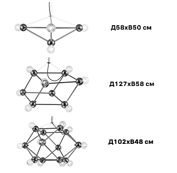 Люстра Molecule Gold Chandelier Люстра Molecule Gold Chandelier в Костроме