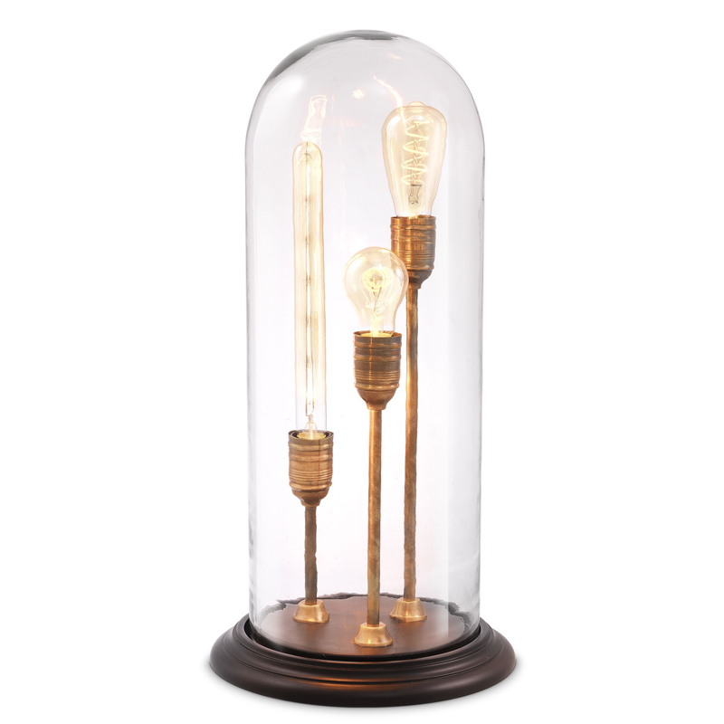 Настольная лампа Eichholtz Table Lamp Spance Черный Винтажная латунь Прозрачный Настольная лампа Eichholtz Table Lamp Spance Черный Винтажная латунь Прозрачный в Костроме | Loft Concept