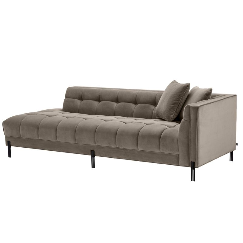 Кушетка Eichholtz Lounge Sofa Sienna Right greige Бежево-серый Темная бронза Кушетка Eichholtz Lounge Sofa Sienna Right greige Бежево-серый Темная бронза в Костроме | Loft Concept