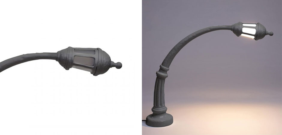 Настольная лампа Seletti Street Lamp Grey Настольная лампа Seletti Street Lamp Grey - Loft-Concept в Костроме