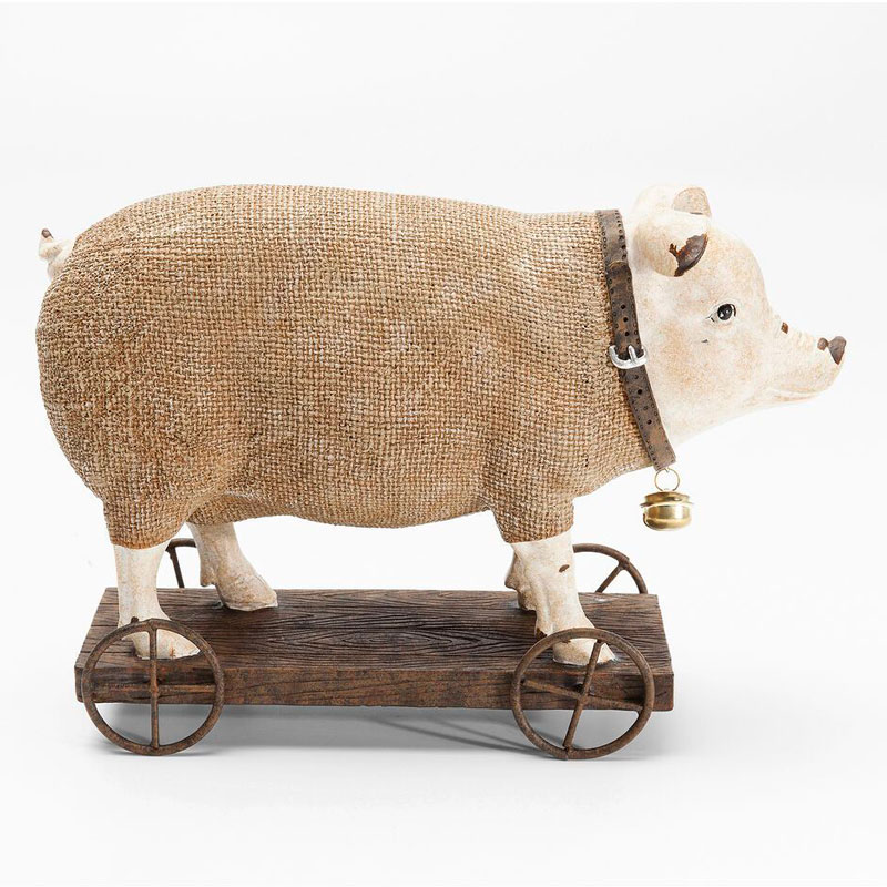 Статуэтка поросенок Brown pig Коричневый ivory ( слоновая кость ) Статуэтка поросенок Brown pig Коричневый ivory ( слоновая кость ) в Костроме | Loft Concept