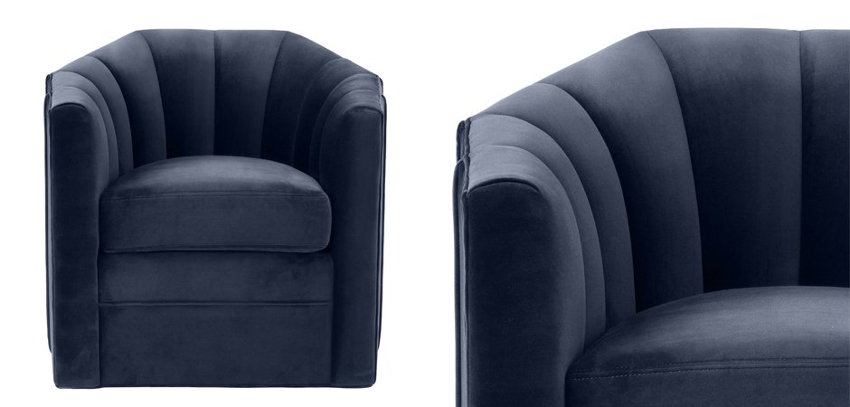 Кресло Eichholtz Chair Delancey Midnight Blue Кресло Eichholtz Chair Delancey Midnight Blue - Loft-Concept в Костроме