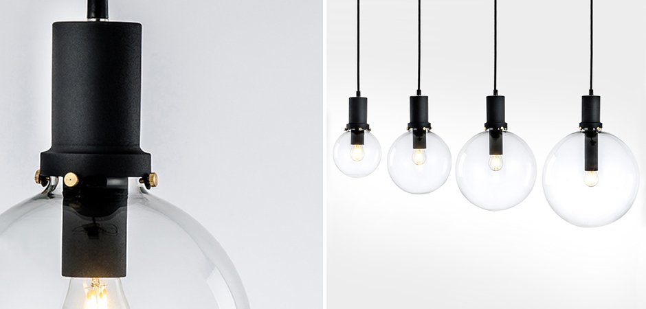 Подвесной светильник Glass Globe Black Подвесной светильник Glass Globe Black - Loft-Concept в Костроме