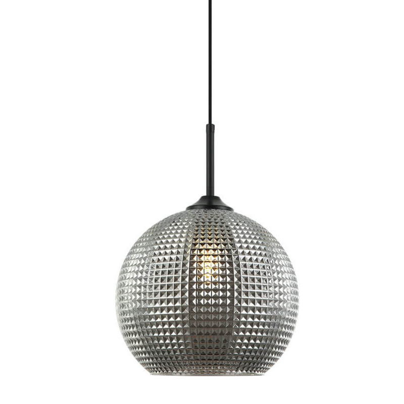 Подвесной светильник Crystal Galaxy Ball chrome glass Черный Серый Подвесной светильник Crystal Galaxy Ball chrome glass Черный Серый в Костроме | Loft Concept