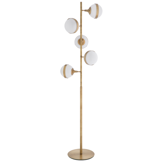 Торшер Peggy Guggen Brass FLOR LAMP Белый Латунь Торшер Peggy Guggen Brass FLOR LAMP Белый Латунь в Костроме | Loft Concept