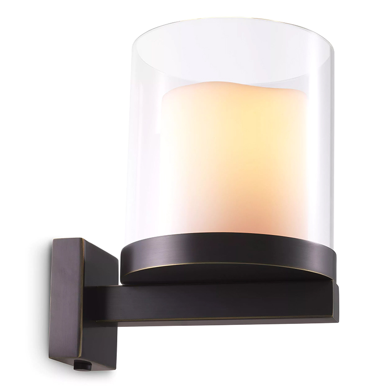 Бра Eichholtz Wall Lamp Donovan Bronze Черный Темная бронза Прозрачное Стекло Белый Бра Eichholtz Wall Lamp Donovan Bronze Черный Темная бронза Прозрачное Стекло Белый в Костроме | Loft Concept