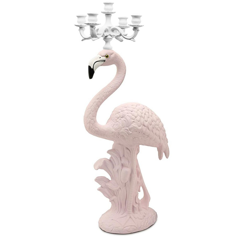Подсвечник Candleholder Flamingo Bisc. White Pink Белый Розовый Подсвечник Candleholder Flamingo Bisc. White Pink Белый Розовый в Костроме | Loft Concept