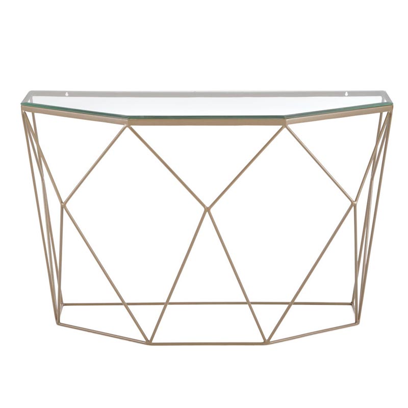 Консоль Diogo Console Прозрачный (Transparent) Винтажная латунь Консоль Diogo Console Прозрачный (Transparent) Винтажная латунь в Костроме | Loft Concept