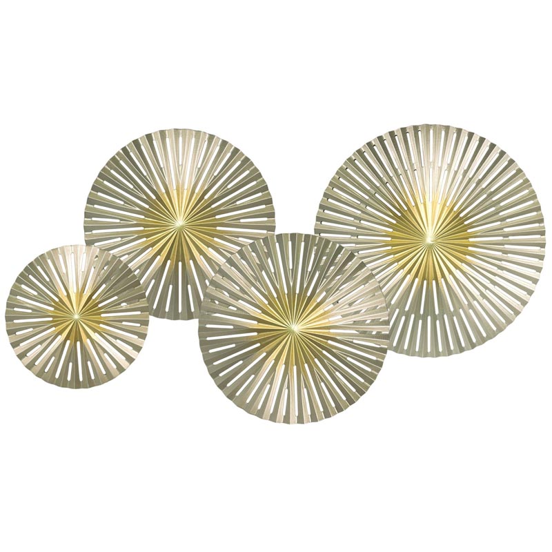 Арт-объект Apollo Gold and Silver Wall Plaque Disc gap 4 Золотой Серебряный Арт-объект Apollo Gold and Silver Wall Plaque Disc gap 4 Золотой Серебряный в Костроме | Loft Concept