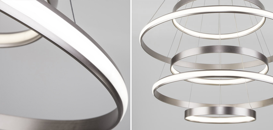 Люстра Light Ring Vertical Silver 5 колец Люстра Light Ring Vertical Silver 5 колец - Loft-Concept в Костроме