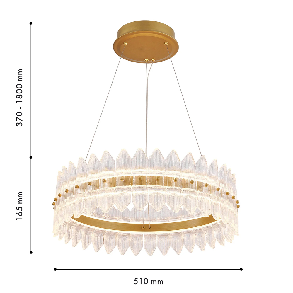 Люстра круглая с декоративными элементами в виде лепестков Round Light Flashing в Костроме
