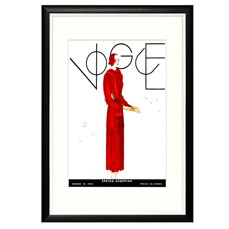 Постер Vogue March 1931 Черный Белый Красный Постер Vogue March 1931 Черный Белый Красный в Костроме | Loft Concept