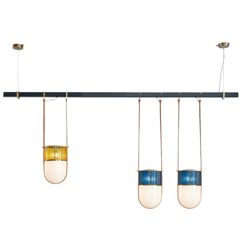 Dario Chandelier line Черный Синий Желтый Зеленый Dario Chandelier line Черный Синий Желтый Зеленый в Костроме | Loft Concept