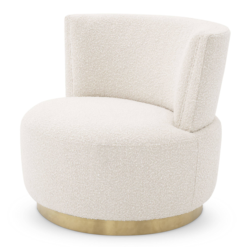 Кресло Eichholtz Swivel Chair Alonso Кремовый Латунь Кресло Eichholtz Swivel Chair Alonso Кремовый Латунь в Костроме | Loft Concept