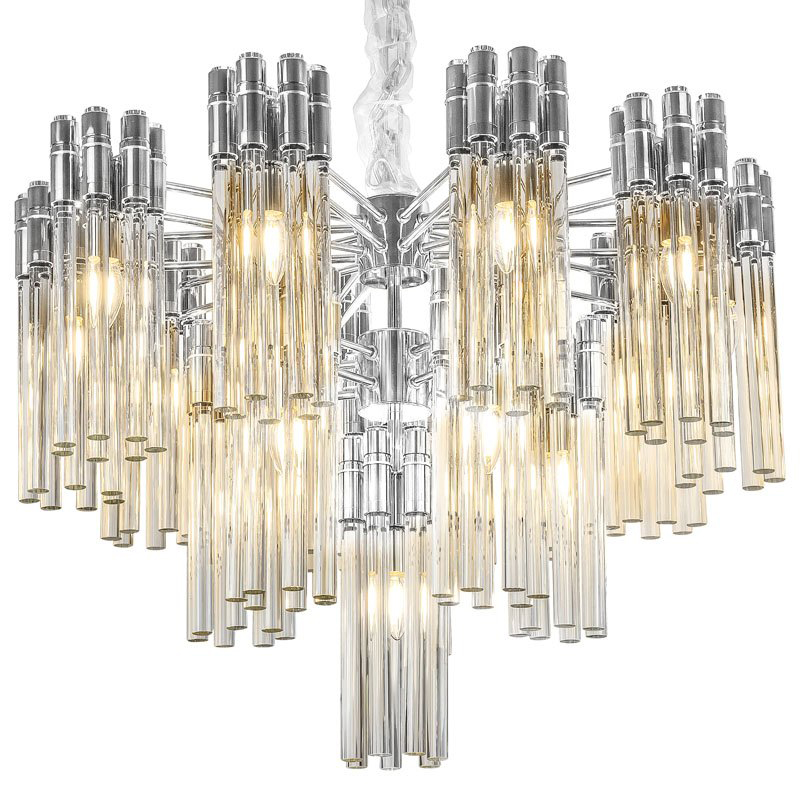 Люстра Contemporary Chandelier Crystal Silver Прозрачное Стекло Серебряный Люстра Contemporary Chandelier Crystal Silver Прозрачное Стекло Серебряный в Костроме | Loft Concept