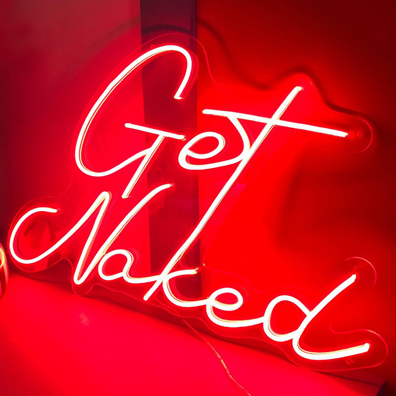 Неоновая настенная лампа Get Naked Neon Wall Lamp Красный Прозрачный Неоновая настенная лампа Get Naked Neon Wall Lamp Красный Прозрачный в Костроме | Loft Concept