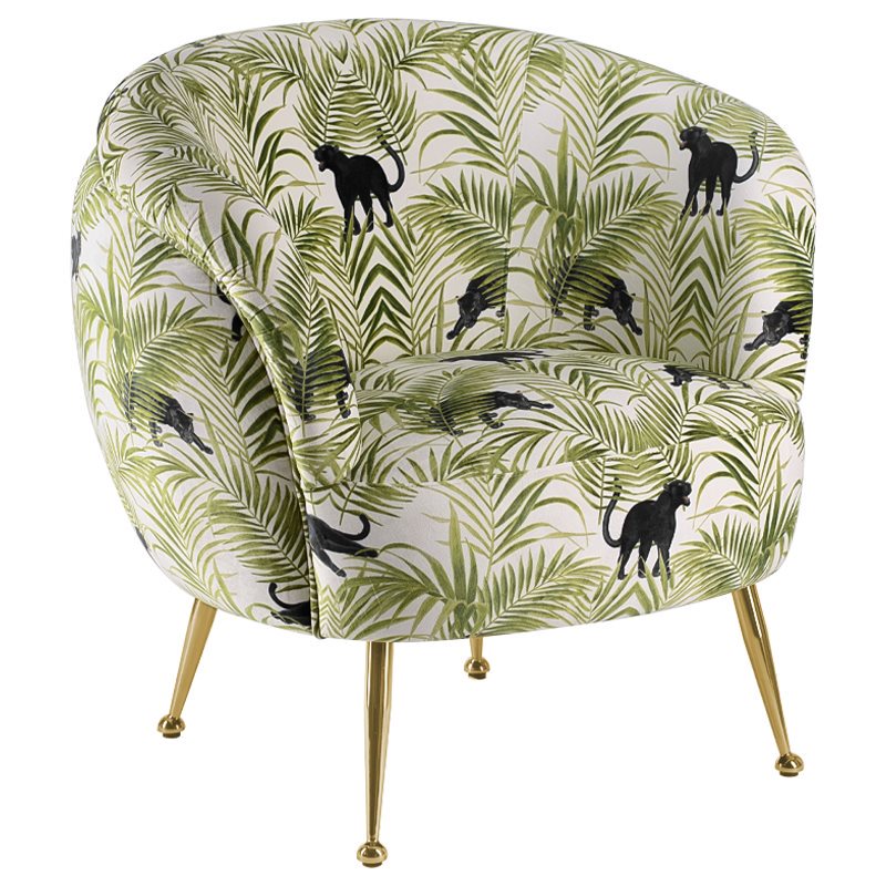 Кресло ARMCHAIR KELLIT Jungle Green Зеленый Глянцевое золото Кресло ARMCHAIR KELLIT Jungle Green Зеленый Глянцевое золото в Костроме | Loft Concept