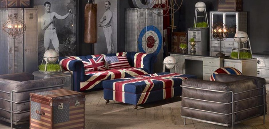 William Sofa Union Jack Velvet Andrew Martin William Sofa Union Jack Velvet Andrew Martin - Loft-Concept в Костроме