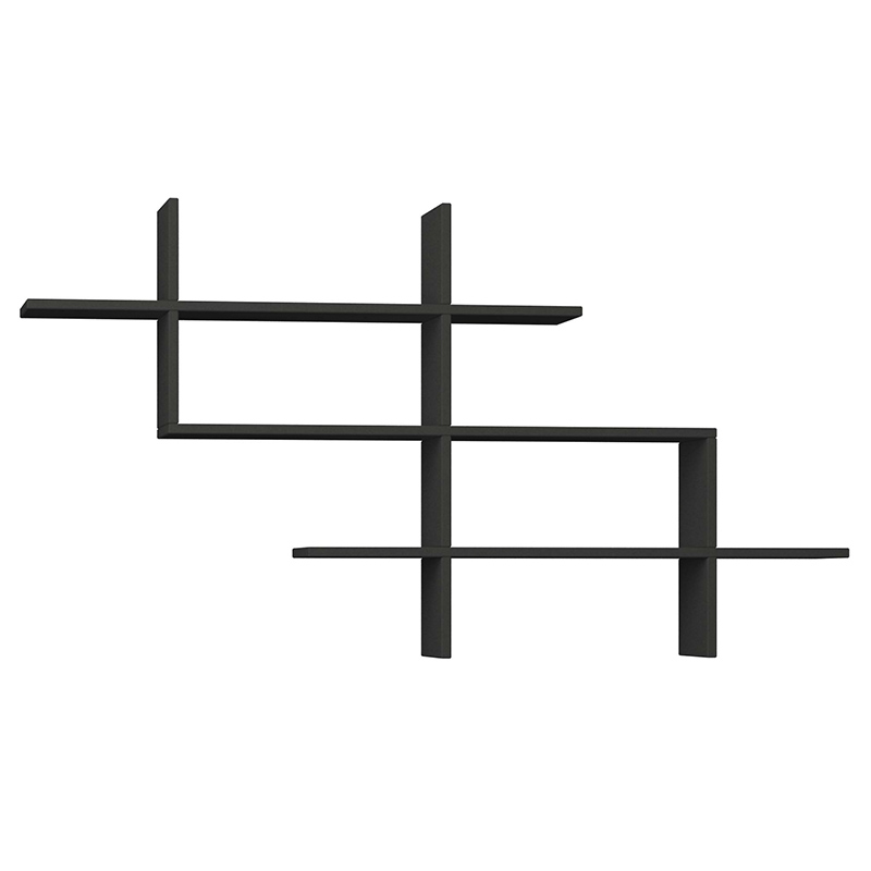 Полка фигурная подвесная цвета антрацит HALIC BOOKCASE ANTHRACITE Антрацит Серый Полка фигурная подвесная цвета антрацит HALIC BOOKCASE ANTHRACITE Антрацит Серый в Костроме | Loft Concept