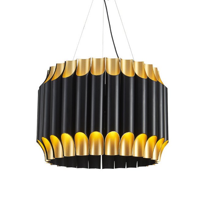 Люстра GALLIANO ROUND SUSPENSION LIGHT by DELIGHTFULL Black Золотой Черный Люстра GALLIANO ROUND SUSPENSION LIGHT by DELIGHTFULL Black Золотой Черный в Костроме | Loft Concept