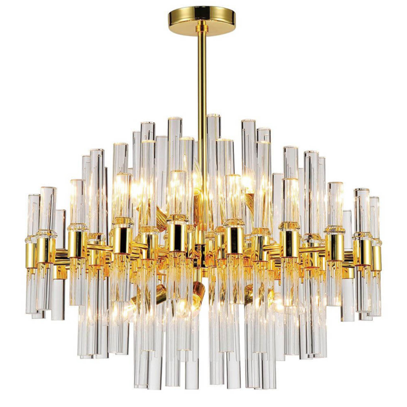 Люстра Luxxu Waterfall Round suspension Прозрачное Стекло Золотой Люстра Luxxu Waterfall Round suspension Прозрачное Стекло Золотой в Костроме | Loft Concept