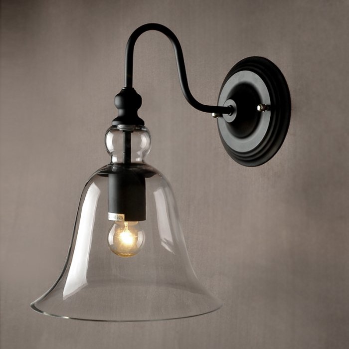 Бра Loft Glass bluebell Черный Бра Loft Glass bluebell Черный в Костроме | Loft Concept