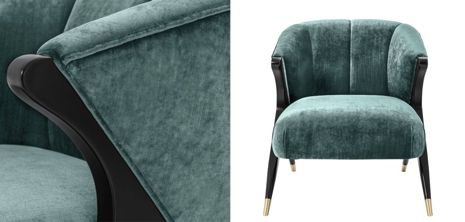 Кресло Eichholtz Chair Pavone Aegean Green Кресло Eichholtz Chair Pavone Aegean Green - Loft-Concept в Костроме