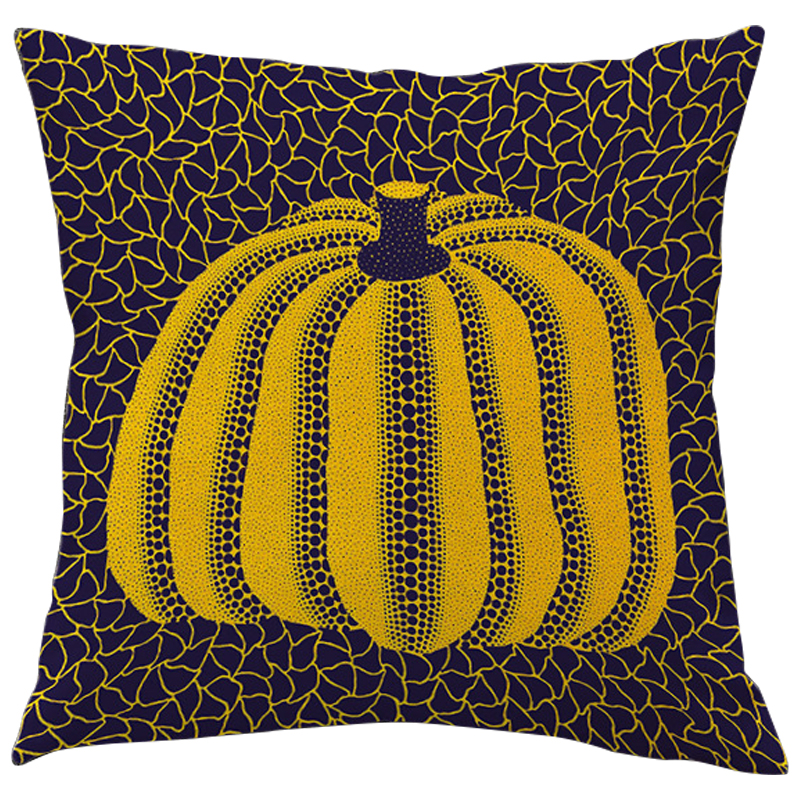 Декоративная подушка Yayoi Kusama Pumpkin Yellow Черный Желтый Декоративная подушка Yayoi Kusama Pumpkin Yellow Черный Желтый в Костроме | Loft Concept