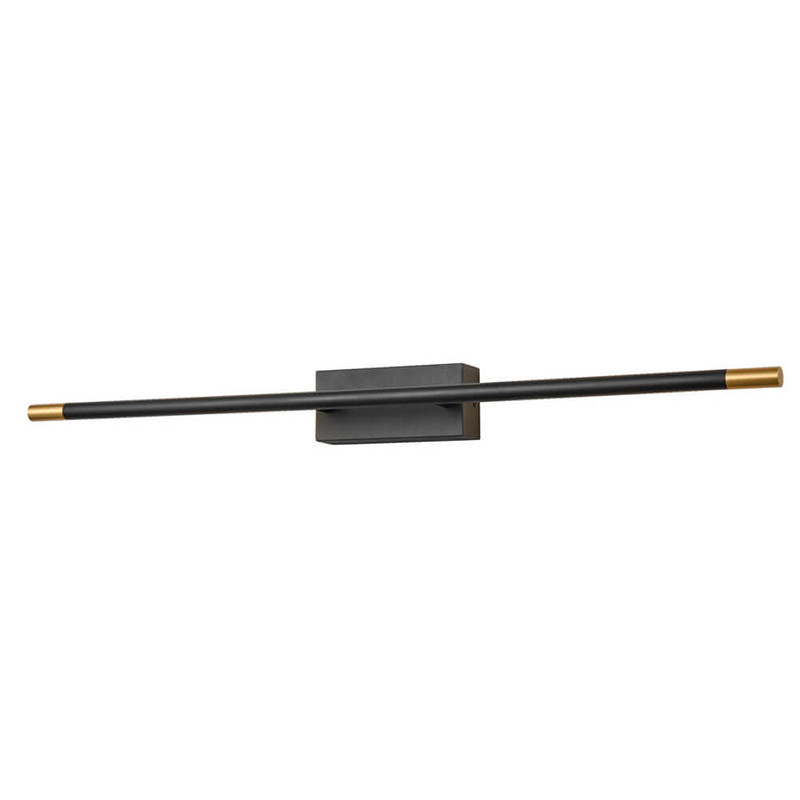 Бра Drawing Line Gold Black Rectangular Base Золотой Черный в Костроме | Loft Concept 