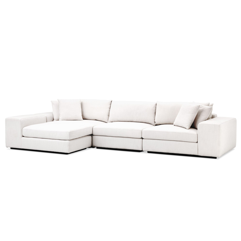 Диван Eichholtz Sofa Vista Grande Lounge white Белый Черный Диван Eichholtz Sofa Vista Grande Lounge white Белый Черный в Костроме | Loft Concept