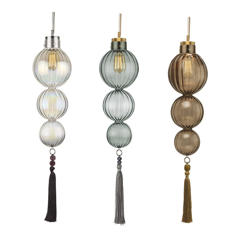 Подвесной светильник Heathfield Lighting - Medina Pendant Хром Латунь Прозрачный Коричневый Голубой Подвесной светильник Heathfield Lighting - Medina Pendant Хром Латунь Прозрачный Коричневый Голубой в Костроме | Loft Concept