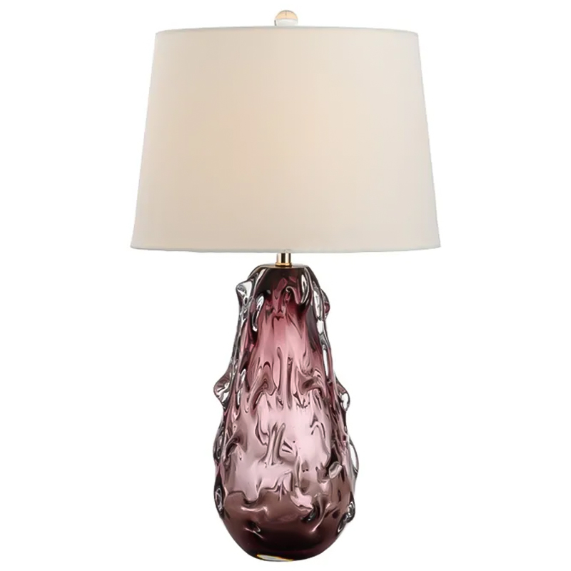 Настольная лампа с абажуром Bellamy Molten Glass Table Lamp Розовое стекло Розовый Белый Прозрачное Стекло Настольная лампа с абажуром Bellamy Molten Glass Table Lamp Розовое стекло Розовый Белый Прозрачное Стекло в Костроме | Loft Concept