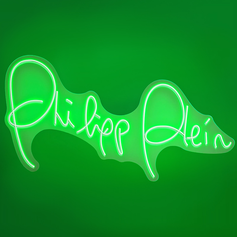 Неоновая настенная лампа Neon Philipp Plein Белый Зеленый Неоновая настенная лампа Neon Philipp Plein Белый Зеленый в Костроме | Loft Concept