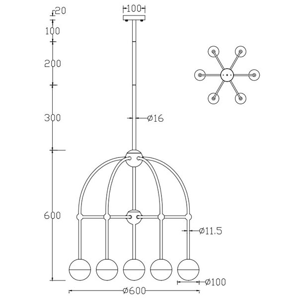 Люстра Heidy Chrome Chandelier 7 Люстра Heidy Chrome Chandelier 7 в Костроме