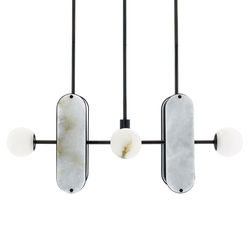 Люстра Arteriors MARADONA PENDANT Белый Черный в Костроме | Loft Concept 