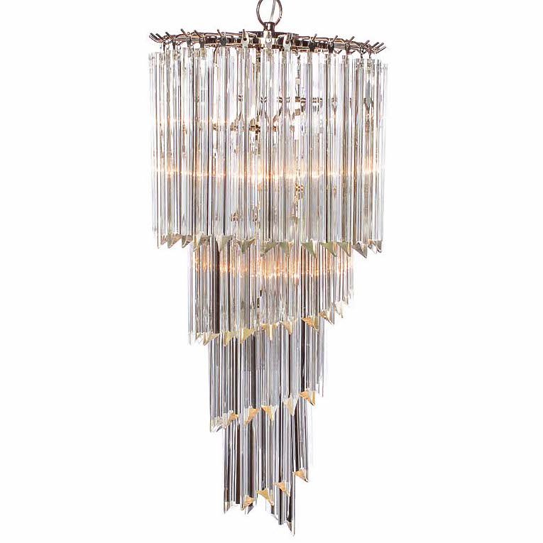 Люстра Odeon Chandelier Helix Clear 42 Хром Прозрачное Стекло Люстра Odeon Chandelier Helix Clear 42 Хром Прозрачное Стекло в Костроме | Loft Concept