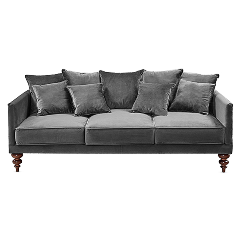 Диван Graceful Details Sofa Gray Коричневый Серый Диван Graceful Details Sofa Gray Коричневый Серый в Костроме | Loft Concept