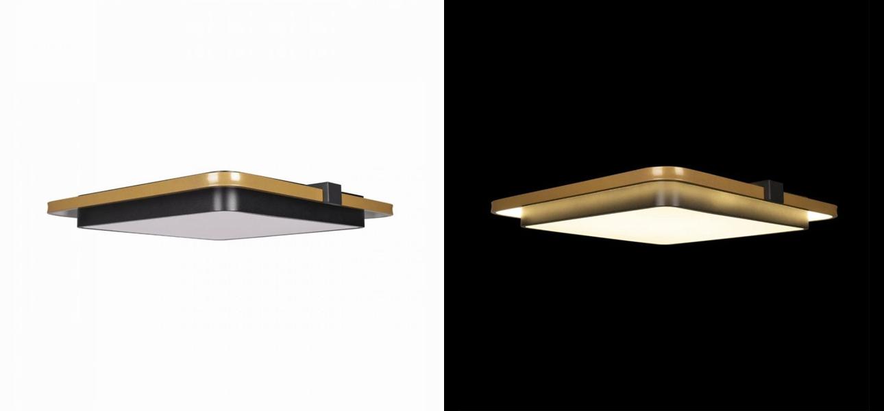 Потолочный светильник Gold Square Saturn - фото №3