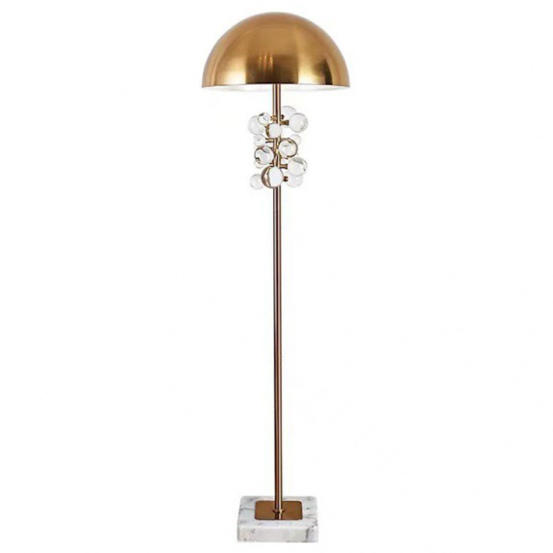 Торшер Globo Fllor Lamp Золотой Прозрачное Стекло Торшер Globo Fllor Lamp Золотой Прозрачное Стекло в Костроме | Loft Concept