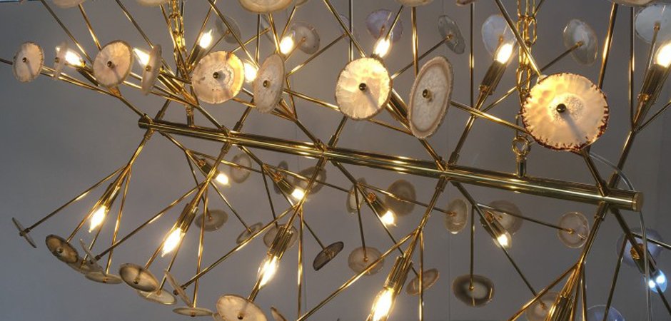 Люстра Burst Chandelier Natural Agate Line Люстра Burst Chandelier Natural Agate Line - Loft-Concept в Костроме