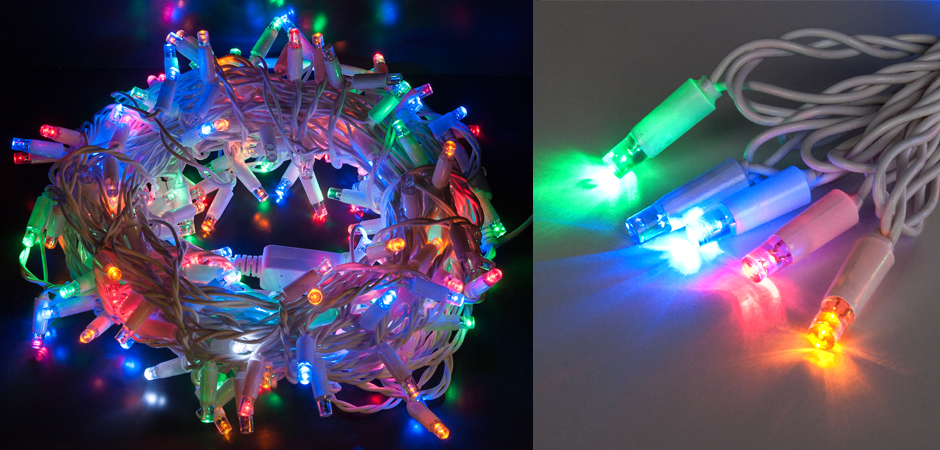Мерцающая Цветная Гирлянда для улицы - Loft-Concept в Костроме