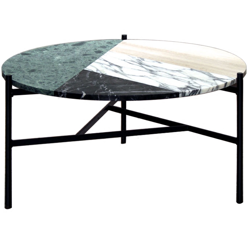 Кофейный стол Marble Combination Coffee Table Черный Мульти Кофейный стол Marble Combination Coffee Table Черный Мульти в Костроме | Loft Concept