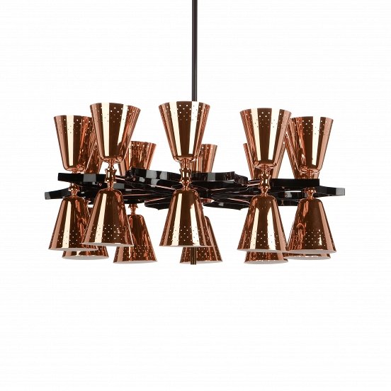 Потолочный светильник Charles 20 Suspension Light Медь Черный Потолочный светильник Charles 20 Suspension Light Медь Черный в Костроме | Loft Concept