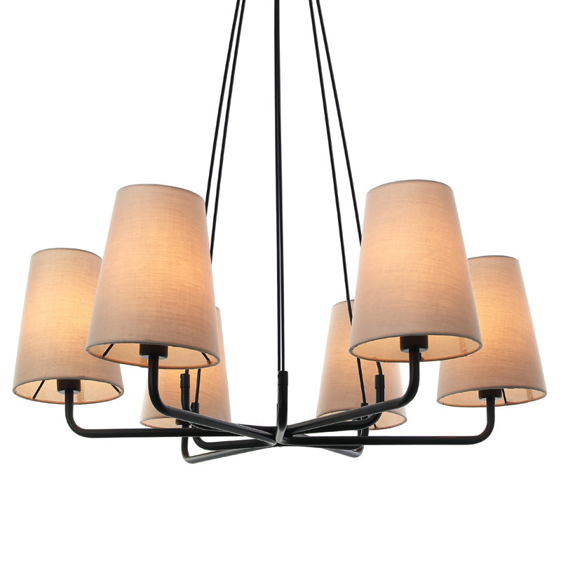 Люстра Orelin Chandelier Черный Бежевый Люстра Orelin Chandelier Черный Бежевый в Костроме | Loft Concept