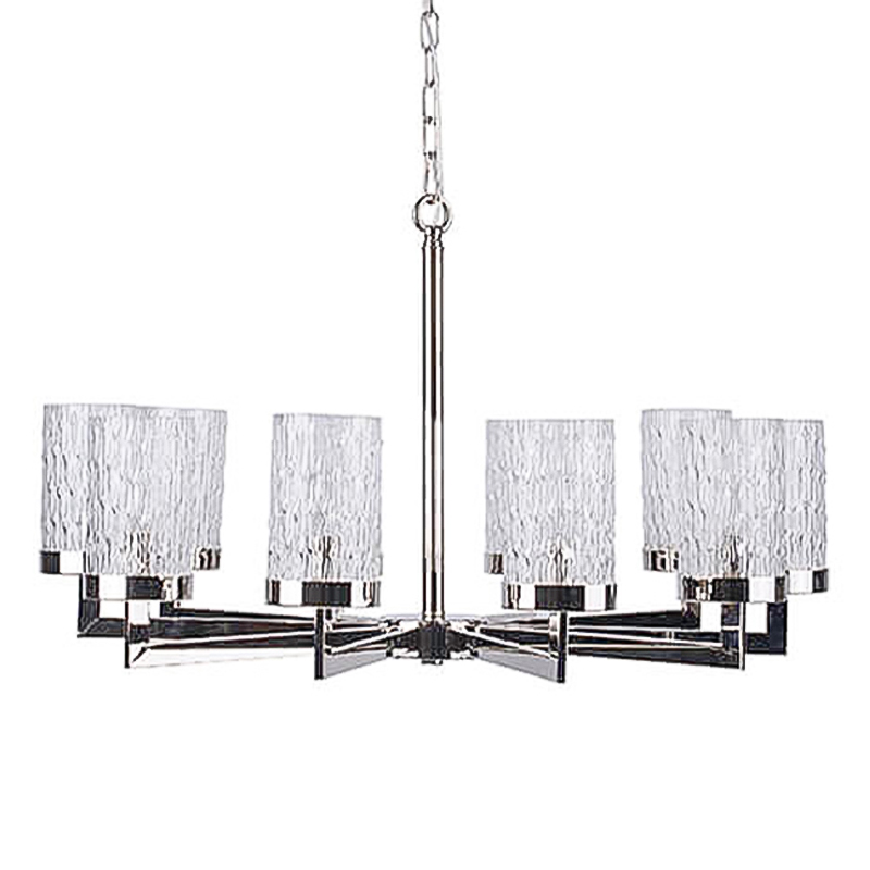 Люстра Estebe Glass Nickel Chandelier Никель Прозрачный Люстра Estebe Glass Nickel Chandelier Никель Прозрачный в Костроме | Loft Concept