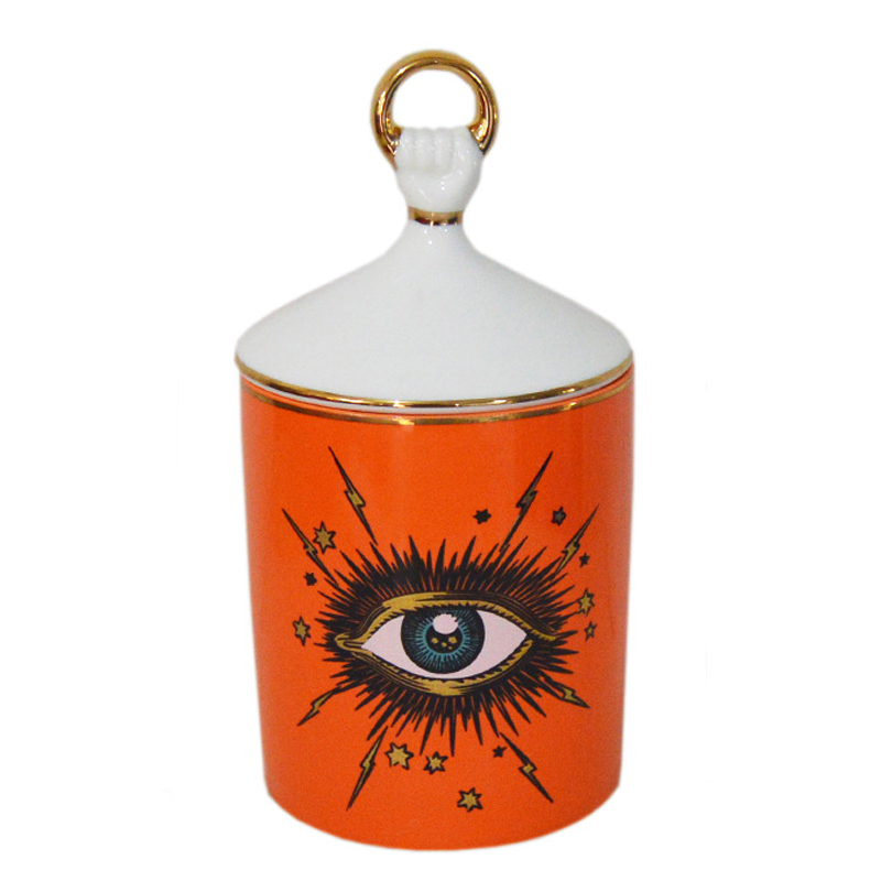 Ваза Vase Eye оранжевая Оранжевый Белый Глянцевое золото Ваза Vase Eye оранжевая Оранжевый Белый Глянцевое золото в Костроме | Loft Concept
