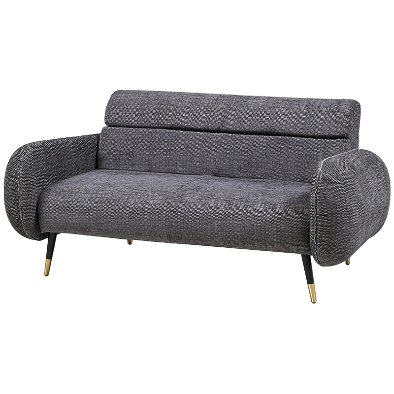 Диван Hebert Sofa Grey M Серый Серый Черный Латунь Диван Hebert Sofa Grey M Серый Серый Черный Латунь в Костроме | Loft Concept