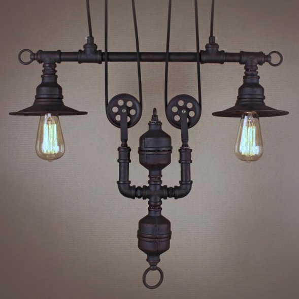 Подвесной светильник Water Pipe Ballast Chandelier Коричневый Подвесной светильник Water Pipe Ballast Chandelier Коричневый в Костроме | Loft Concept
