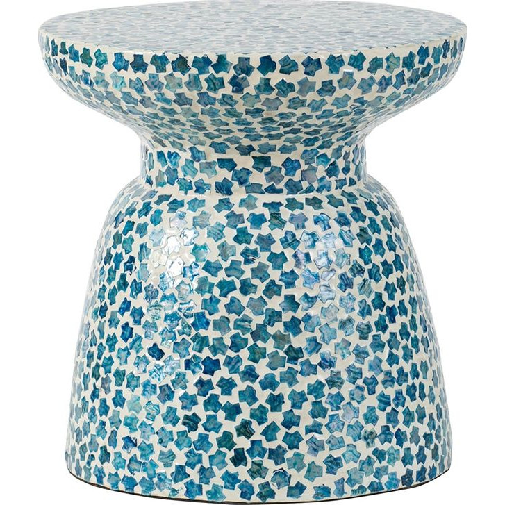 Столик дизайнерский Oyster fountain Синий Белый Столик дизайнерский Oyster fountain Синий Белый в Костроме | Loft Concept