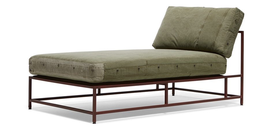 Кушетка Olive Military Fabric Sectional Lounge Кушетка Olive Military Fabric Sectional Lounge - Loft-Concept в Костроме